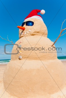 Sandman With Sunnies And Santa Hat