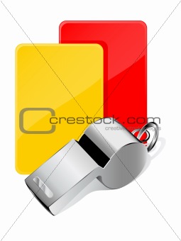Cards and whistle, referee attributes