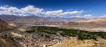 Bird Eye View of Leh Town, Ladakh