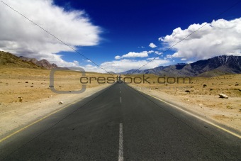 Straight Road In Leh Ladakh