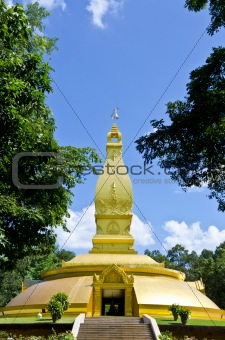 gold temple in Wat nong pah pong in Thailand