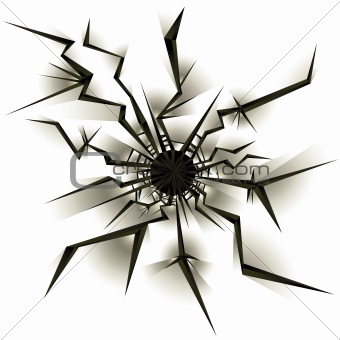 Bullet hole vector illustration.