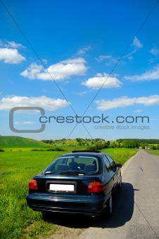 Car and landscape