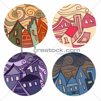 Medals with houses