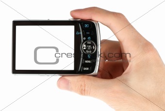 digital camera in a hand