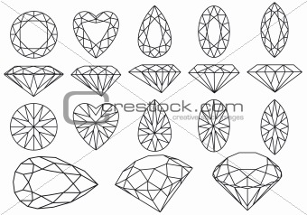 vector diamond set