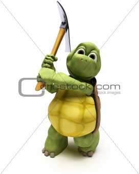 Tortoise with pick axe