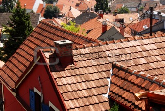 Tiled roof cityscape