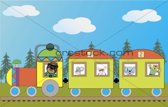 Image of the train with the beasts