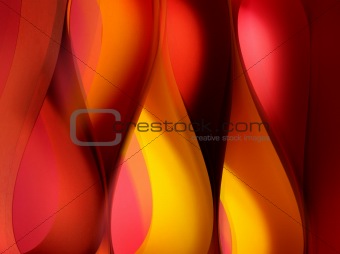 Hot color flame wave forms