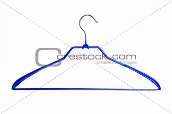Blue clothes hanger
