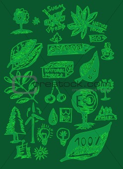bio and nature symbols 