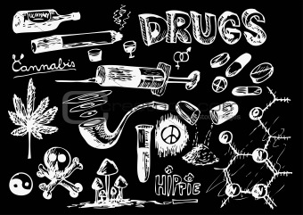 hand drawn drugs