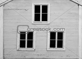 Wall of wooden house