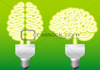 bulb brain, vector