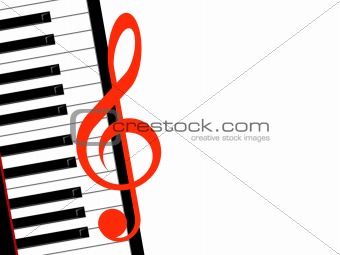 treble clef and piano