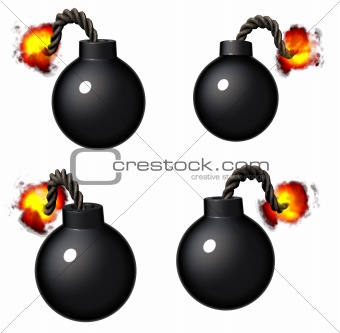 3d render of a vintage cartoon style pirate bomb 