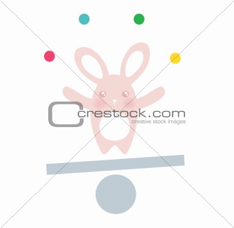 Cute Equilibrist Bunny