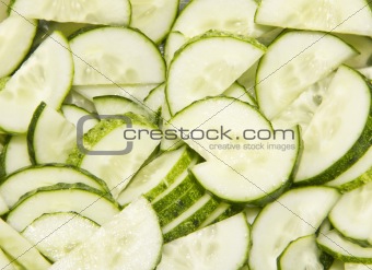 cutted cucumbers