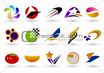 Set of abstract elements for design