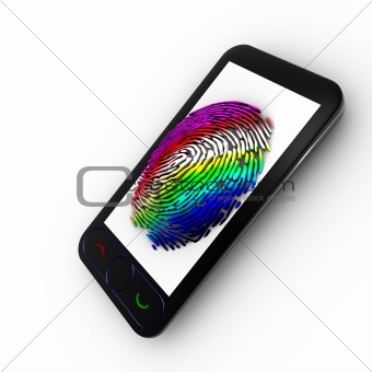 Coloured Mobile fingerprint