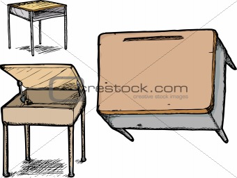Set of School Desks