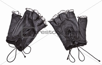 Pair of elegant woman gloves