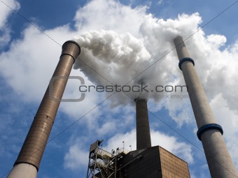 Three Smoke Stacks in perspective