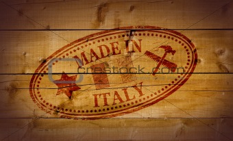 Made in Italy rubber stamp