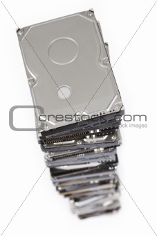 stack of hard drives