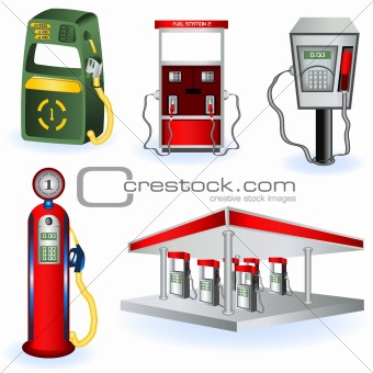 Fuel Station Pump Icons