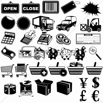 Shop pictogram icons 1