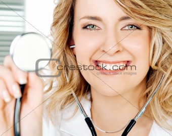 Doctor stethoscope positive