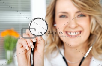 Female doctor stethoscope