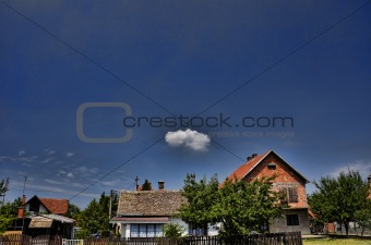 Cloud and village