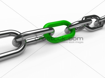 3d chain chrome green