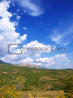 clouds and mountains. crimea