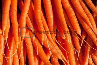 Carrots on a Market Stall