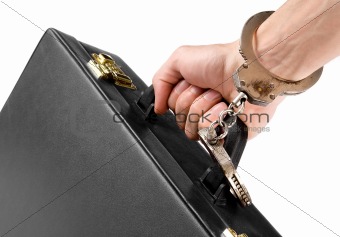 briefcase and handcuffs