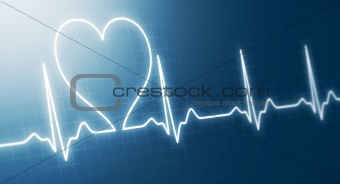Abstract heart beats cardiogram 