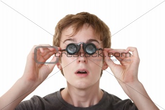 Teen WIth Loupe Glasses