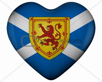Heart with flag of scotland