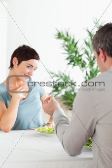 Man proposing to gorgeous girlfriend