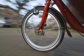 Spinning bicycle wheel