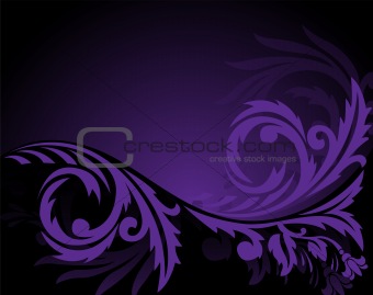 Horizontal purple ornament