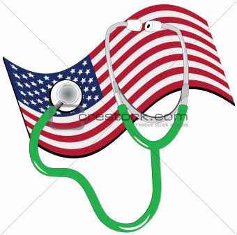 stethescope and american flag