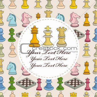 cartoon chess card