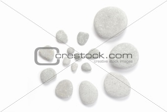 Stones isolated on white