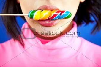 Lips lollipop girl