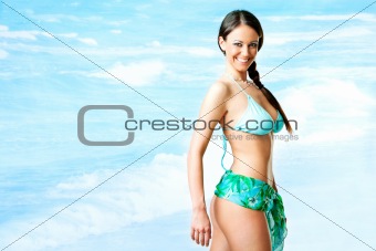 Female swimsuit sea
